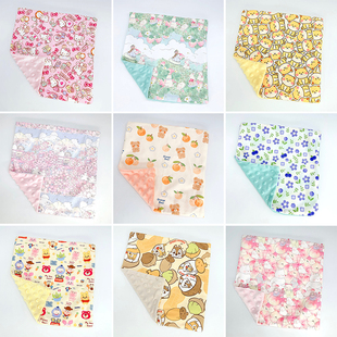 夏季 插画毯子卡通绒面蜜袋鼯毯子松鼠小被子绒面布料拼豆豆绒毯子