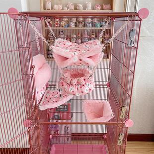 【獭兔毛吊床】蜜袋鼯真兔毛吊床松鼠狐獴獭兔毛吊窝保暖舒适