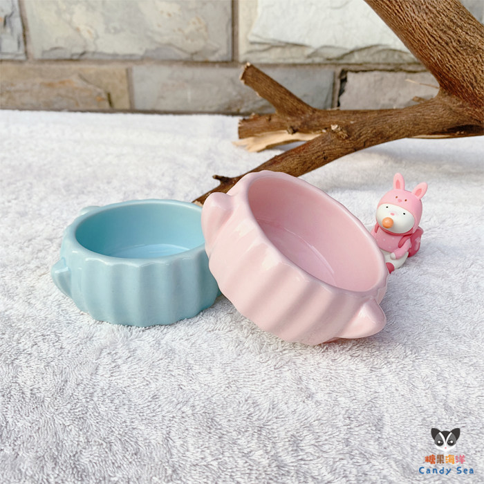 【仙人掌陶瓷食盆】蜜袋鼯食盆松鼠金丝熊陶瓷碗防打翻喂食器食碗,宠物/宠物食品及用品,食盆,淘宝优惠券,粉丝福利购,淘宝优惠卷