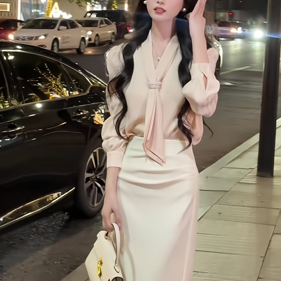 法式轻熟风职业秘书穿搭V