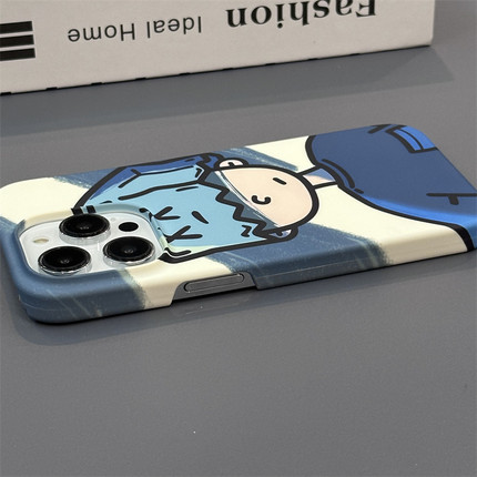 纸袋男孩适用iPhone14ProMax手机壳苹果13硬壳12磨砂iPhone11菲林XR/XSMAX个性保护套15PRO/16简约17PROMAX