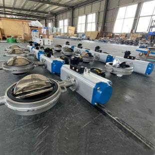 置硬密封 气动带手动装 蝶阀D671X 1016不锈钢