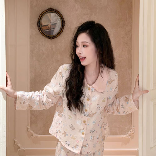 VINEEMAN可爱甜美风睡衣女