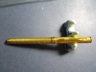 成人正品 永生幸福324铜杆镀金明尖中包尖学生钢笔库存文具 热卖