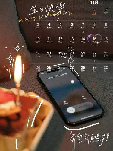 小红书微信生日图片背景图生日快乐朋友圈文案生日日历日期可修改