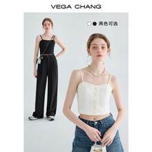 VEGA CHANG吊带背心女春秋2024年新款休闲时尚显瘦小心机内搭上衣