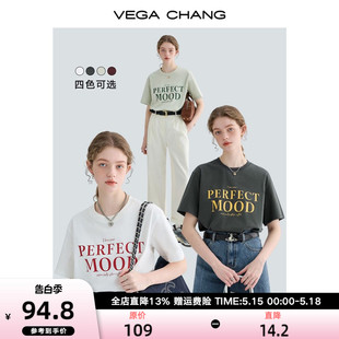 2024年新款 t恤女夏装 设计感小众字母印花T恤上衣 CHANG短袖 VEGA