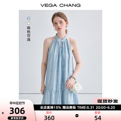 VEGACHANG南法度假风连衣裙女夏