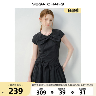 VEGACHANG设计感蝴蝶结背心裙