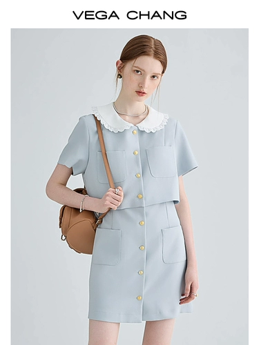 Небольшая дизайнерская кукла, комплект, платье, тренд сезона, кукольный воротник