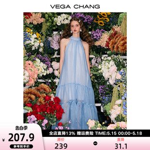 VEGA 新款 优雅气质显瘦长裙子 CHANG慵懒度假风连衣裙女2024年夏季
