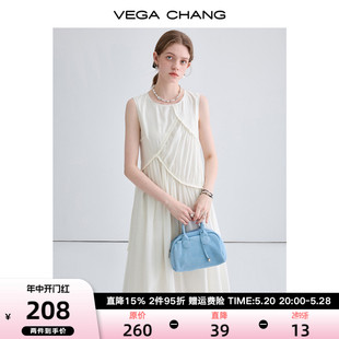 不规则拼接设计感圆领背心长裙 新款 CHANG连衣裙女2024年夏季 VEGA