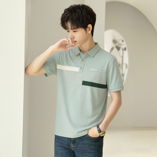 POLO衫 都市休闲风短袖 夏季 翻领撞色潮流时尚 2026 新款 城市年代男士