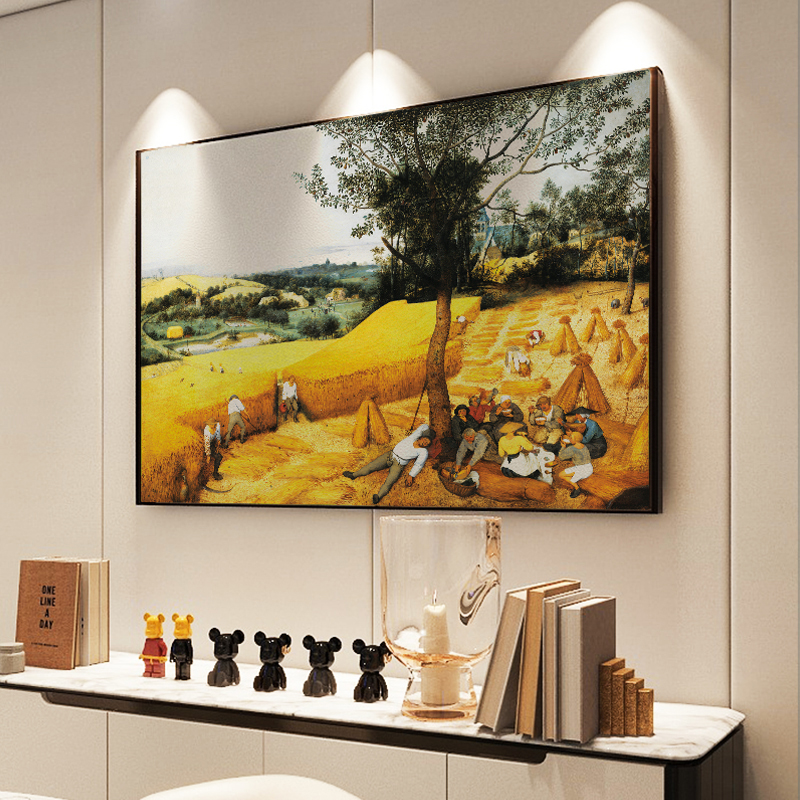 世界名画收割者装饰画老彼得勃鲁盖尔油画农民婚礼雪中猎人挂画