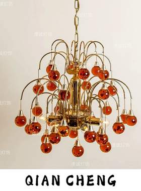 Murano创意个性樱桃法式中古风玻璃复古餐厅客厅卧室吊灯