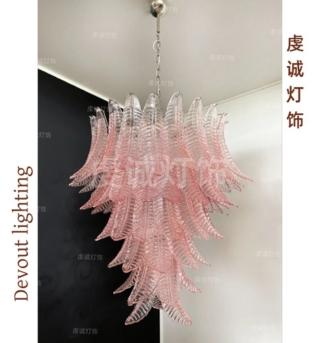 法式中古风玻璃吊灯设计师款复古客厅餐厅卧室灯挑高灯具