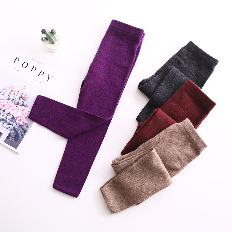 儿童纯羊绒裤女童秋冬毛裤男童毛线裤加厚宝宝保暖裤冬季韩版无痕