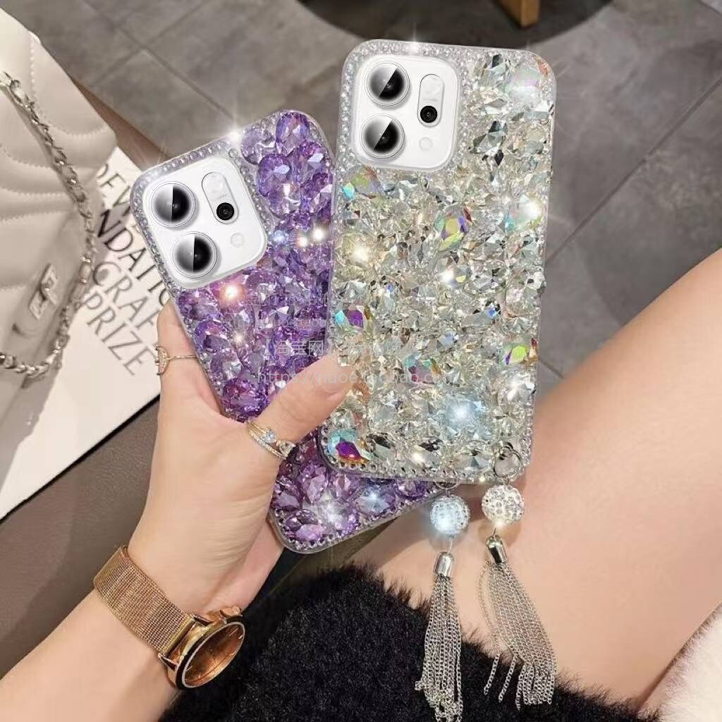 适用OPPOReno14满钻手机壳opporeno14pro奢华水钻A5PRO全包防摔A3女款reno13软壳reno12高档reno11新款闪钻A2