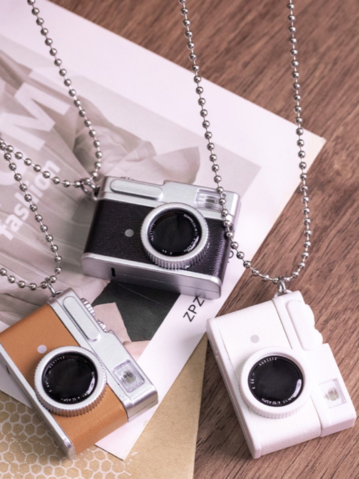 남학생과 여학생을 위한 미니 카메라 목걸이 어린이 장난감 플래시 카메라 사운드 펜던트 펜던트