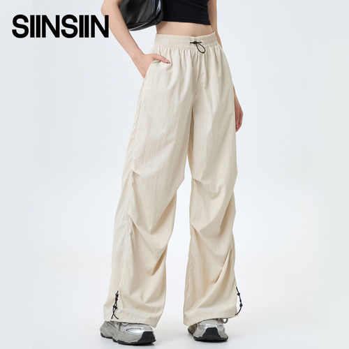 SIINSIIN工装伞兵裤女夏薄款运动裤登山冲锋裤休闲防晒裤速干裤子