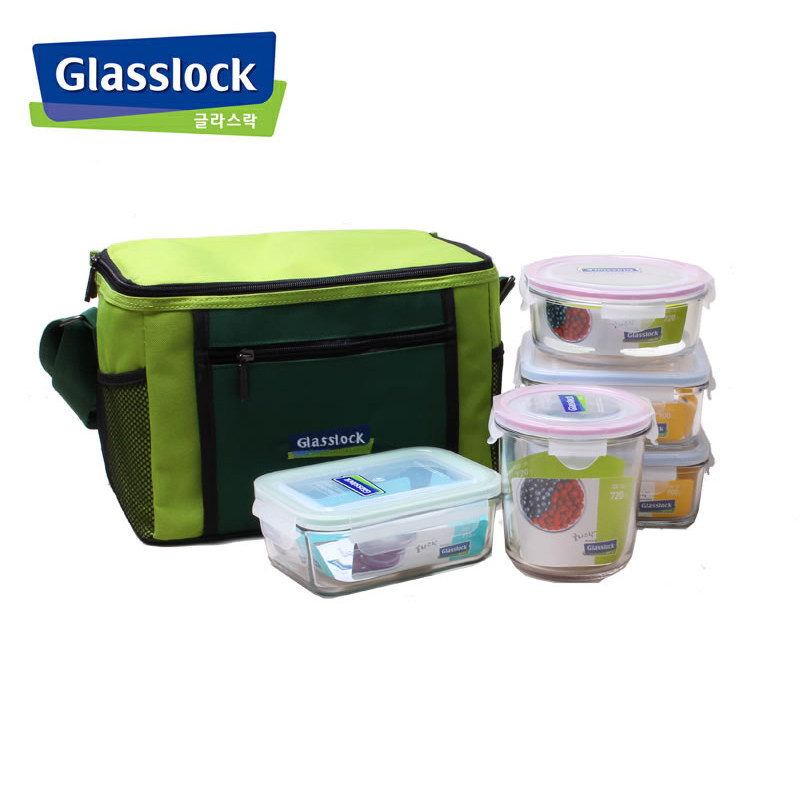 韩国进口GLASSLOCK5件套钢化玻璃保鲜盒多件套露营便当盒家用饭盒|ruв категории посуда, сохранение контейнер/сохранение продовольственный, сохранение коробка - от Buy2taobao.com для оказания профессиональной услуги покупки агента Taobao