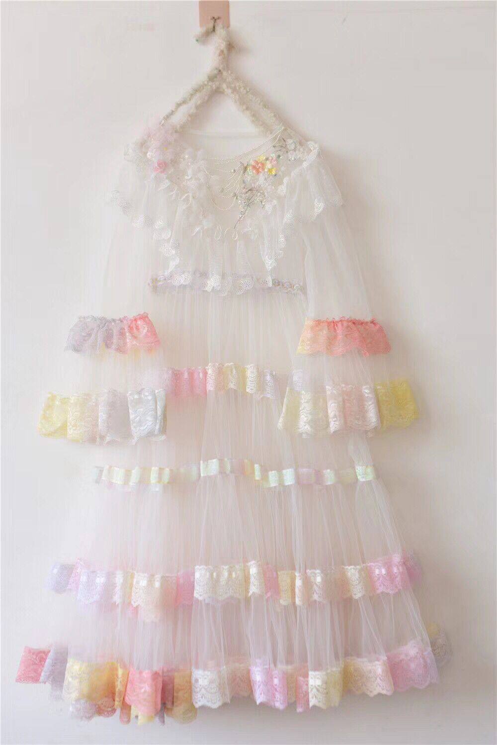 日本原宿悦奈风手作连衣裙 花嫁连衣裙