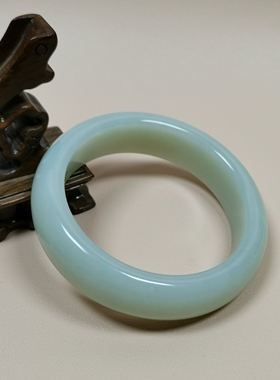 天然和田玉青白玉58.5mm圈口