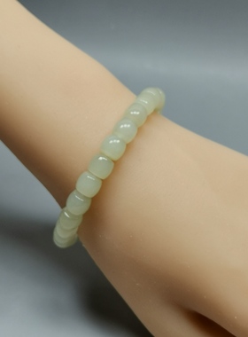 特价和田玉手串8mm直切珠手链