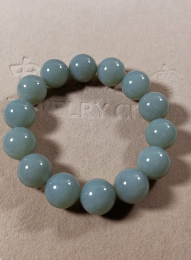 和田玉手链卡14mm手串天然有证书