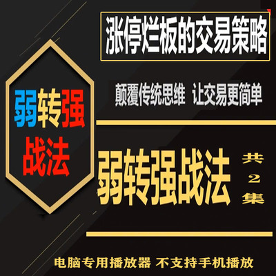 炒股实战弱势转强战法弱势涨停开板股票短线交易技术视频教程短线