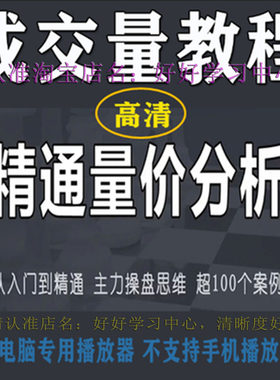 股票成交量课程量价关系实战分析分布精讲核心技术战法视频教程