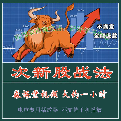 次新股买卖战法实战交易技巧短线交易技术课程复盘股票视频教程