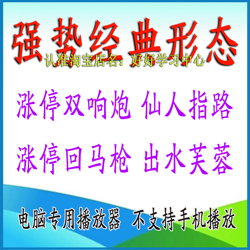 涨停双响涨停回马枪仙人指路出水芙蓉强势形态视频教程 编号159