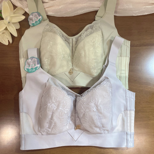 媛柔5562内衣女夏薄款胸大显小全罩杯C防下垂调整软钢圈大码文胸