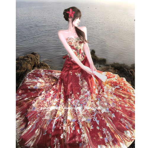 【送运费险】红色改良汉服马面裙