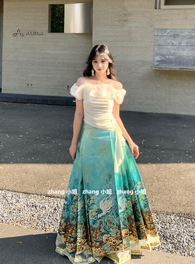 新中式国风绝美汉服改良马面裙上衣套装女秋冬宽松长款大摆裙伞裙