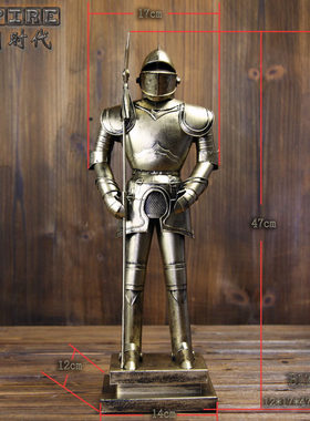 古罗马模型武士酒吧软装工艺品