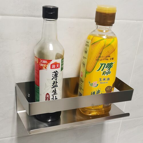 亚马逊304不锈钢免钉打孔两用浴室卫生间置物架直供收纳