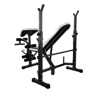 可折叠卧推凳深蹲架健身器材 多功能健身房运动训练举重床一体式