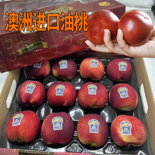 澳洲银腰带黄肉白肉油桃香甜可口大果新鲜进口水果桃子礼盒装