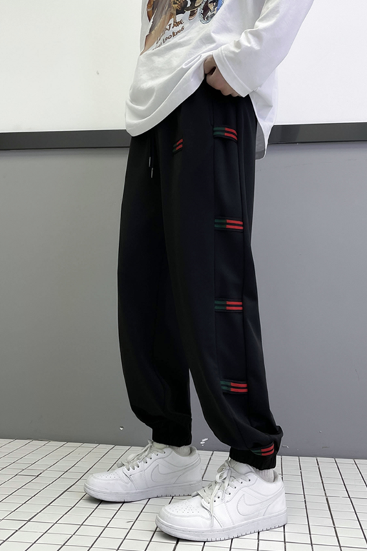 2023春夏装松紧腰港风缩脚卫裤男运动裤休闲裤KK30-P45,男装休闲裤,星座101A-1