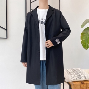 2023春中长款小西装男士日系港风潮帅气宽松休闲西服外套 XZ01P85图片
