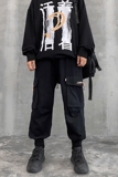 2023春夏青少年男宽松束脚裤潮流裤暗黑休闲新款裤子CK06P49，男装休闲裤，星座101A-1