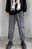 2023春夏日系暗黑缩脚港风潮牌ins男潮流宽松休闲小脚裤CK08P49，男装休闲裤，星座101A-1
