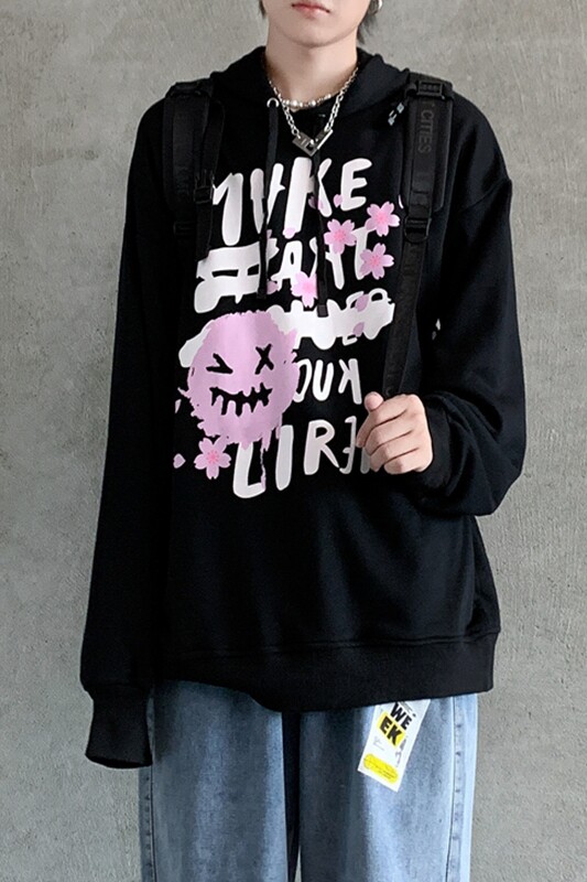 2023春夏休闲潮日系宽松连帽卫衣男女ins潮牌T恤WY16P55,男装卫衣,星座101A-1