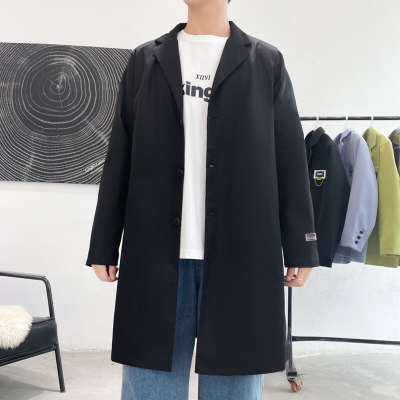 2023春中长款小西装男士日系港风潮帅气宽松休闲西服外套XZ01P85,男装西服,星座101A-1