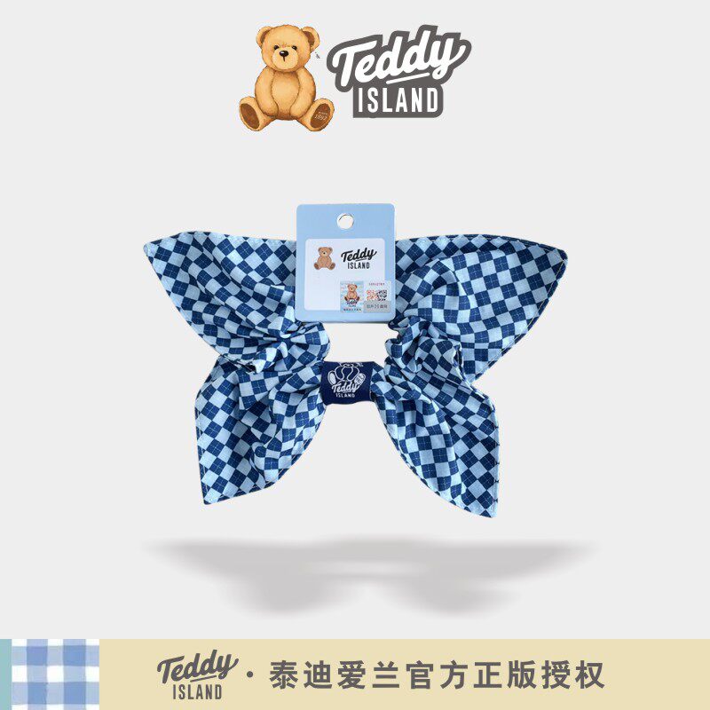 正版泰迪爱兰teddy2026方巾大肠发圈儿童马尾头花小女孩头绳头饰