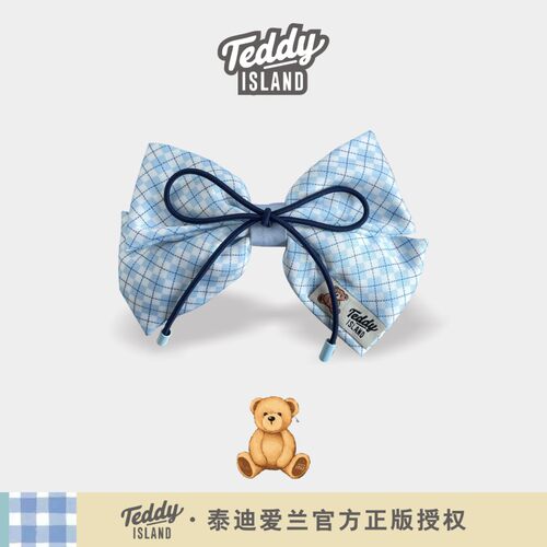 正版泰迪爱兰teddy蝴蝶结发夹小女孩甜美公主风弹簧夹鸭嘴夹发饰