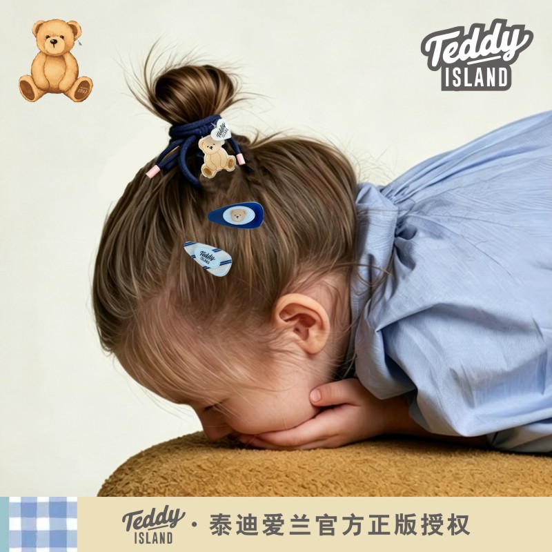 正版泰迪爱兰teddy韩版儿童发饰发夹边夹侧边发卡甜美可爱刘海夹