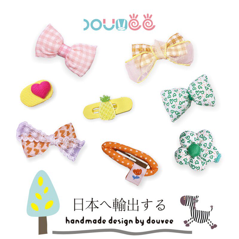 日系儿童布艺发夹可爱宝宝头饰2025新款女童夹子刘海发卡女孩发饰